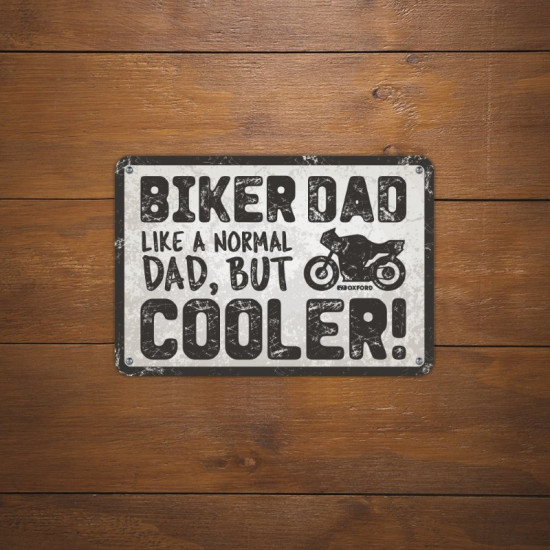 Oxford Garage Metal Sign: Biker Dad