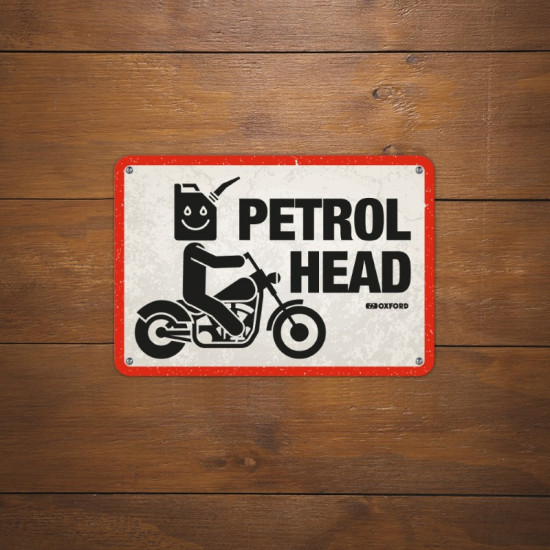 Oxford Garage Metal Sign: Petrol Head