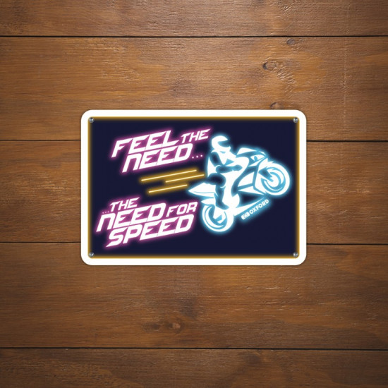 Oxford Garage Metal Sign: Feel The Need The Need For Speed