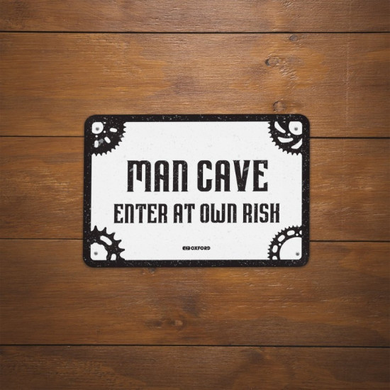 Oxford Garage Metal Sign: MAN CAVE