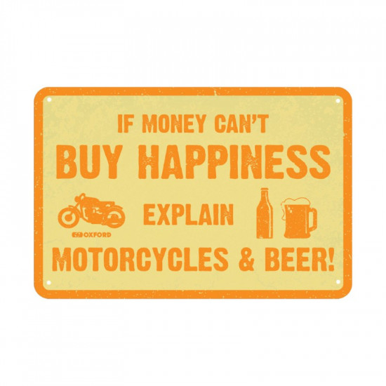 Oxford Garage Metal Sign: BUY HAPPINESS