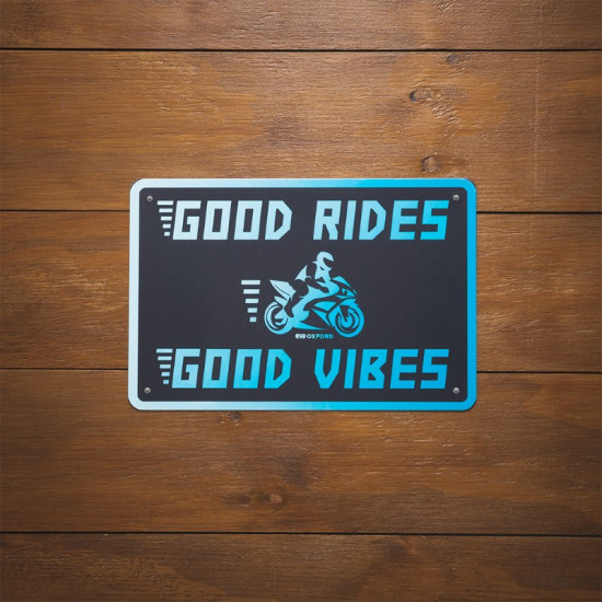 Oxford Garage Metal Sign: GOOD VIBES