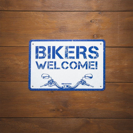 Oxford Garage Metal Sign: WELCOME Road Bike Accessories - SKU OX381