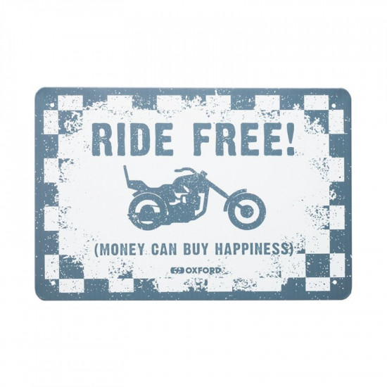 Oxford Garage Metal Sign: RIDE FREE