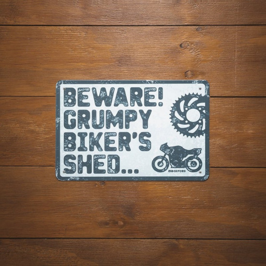 Oxford Garage Metal Sign: BEWARE