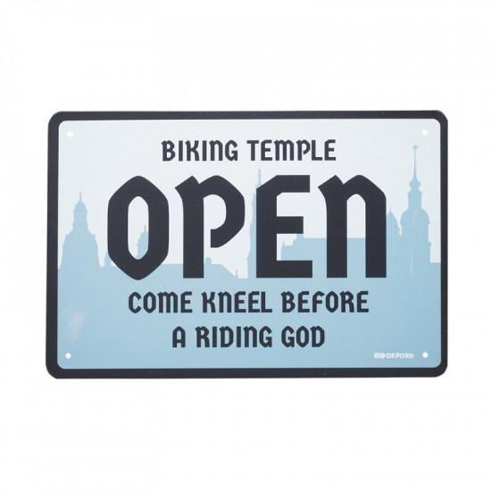 Oxford Garage Metal Sign: TEMPLE