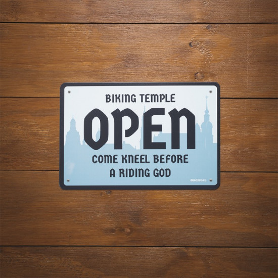 Oxford Garage Metal Sign: TEMPLE