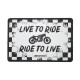 Oxford Garage Metal Sign: LIVE TO RIDE