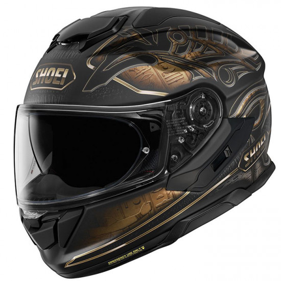 Shoei GT Air 3 Nile TC-9 Black Gold Helmet Full Face Helmets - SKU 0862548 from RaceLeathers Motorcycle Clothing