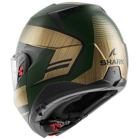 Shark OXO Sikter Matt GUQ Flip Front Motorcycle Helmets - SKU 235/HE8711E/GUQ1 from RaceLeathers Motorcycle Clothing