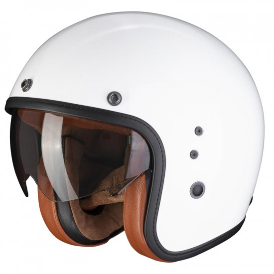 Scorpion Belfast Evo Luxe White Open Face Helmets - SKU 75078237052XL