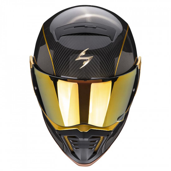 Scorpion EXO-HX1 Limited Edition Black Carbon Gold Full Face Helmets - SKU 75087261612XL