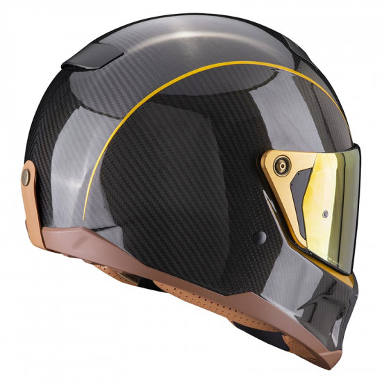 Scorpion EXO-HX1 Limited Edition Black Carbon Gold Full Face Helmets - SKU 75087261612XL