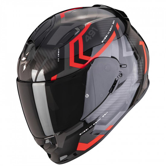 Scorpion EXO 491 Spin Black Red Full Face Helmets - SKU 75048370242XL