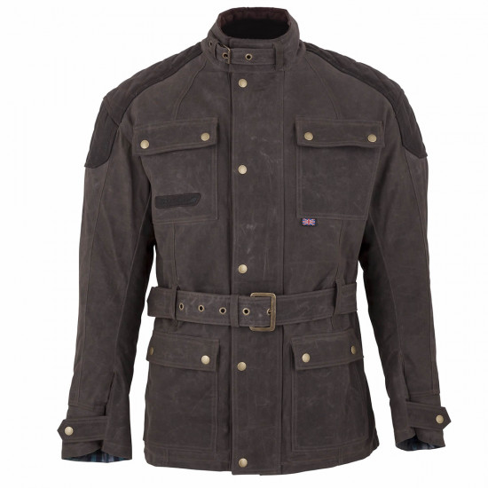 Spada Staffy Brown Wax Cotton Jacket Mens Motorcycle Jackets - SKU 0560574