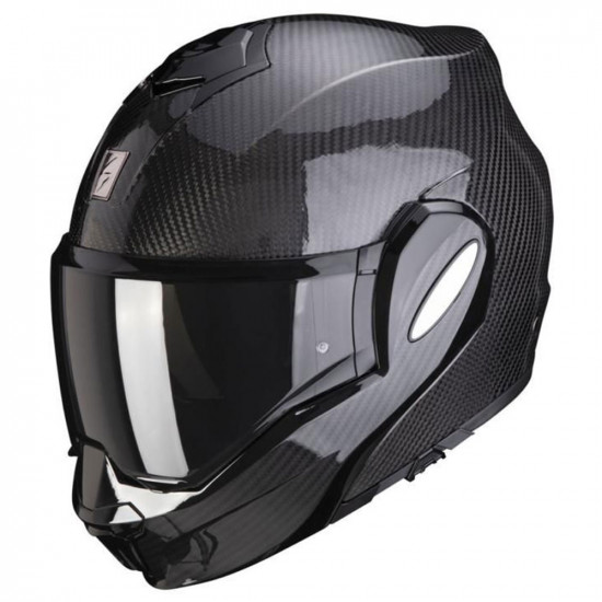 Scorpion Exo-Tech Evo Carbon Blk Flip Front Motorcycle Helmets - SKU 750118261031XS