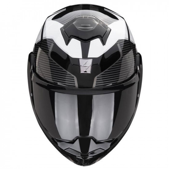 Scorpion Exo-Tech Evo Animo Bk/Wh Flip Front Motorcycle Helmets - SKU 750118414551XS