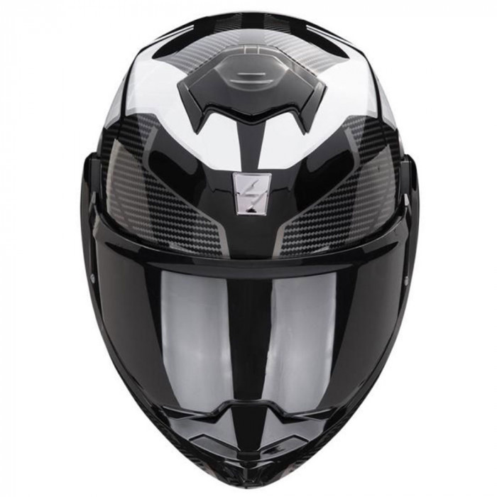 Scorpion Exo-Tech Evo Animo Bk/Wh Flip Front Motorcycle Helmets