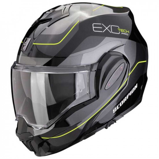 Scorpion Exo-Tech Pro Commuta Black Silver Yellow Helmet