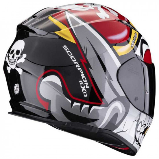 Scorpion Exo 491 Pirate Red Helmet Full Face Helmets - SKU 75048452011XS