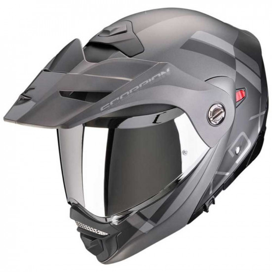 Scorpion Adx-2 Galane Black Silver Helmet Flip Front Motorcycle Helmets - SKU 7508945521591XS