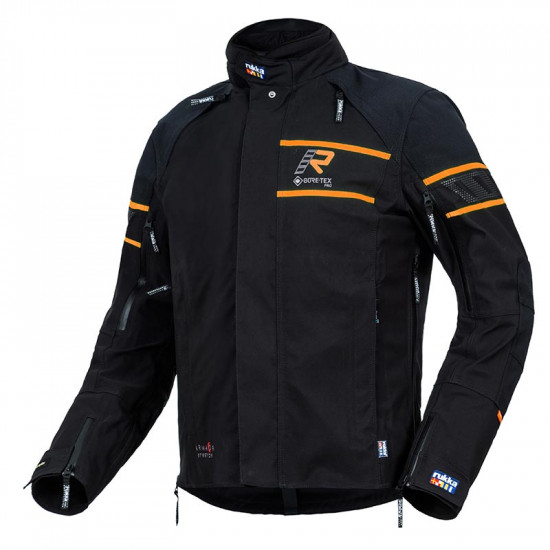 Rukka Nivala 2.0 Goretex Jacket Black Orange Mens Motorcycle Jackets - SKU 87NIVALA2JBO46