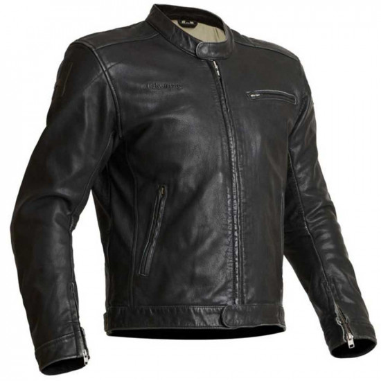 Halvarssons Idre Classic Black Leather Mens Motorcycle Jackets - SKU 7102102020048