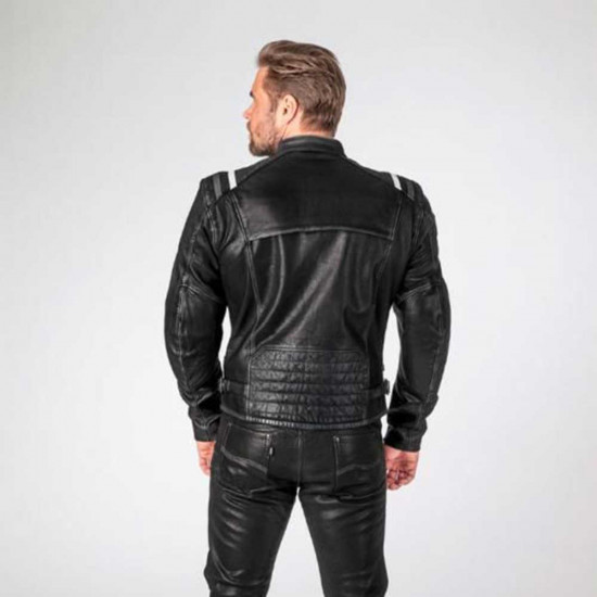 Halvarssons Skalltorp Black Leather Mens Motorcycle Jackets - SKU 7102202040046