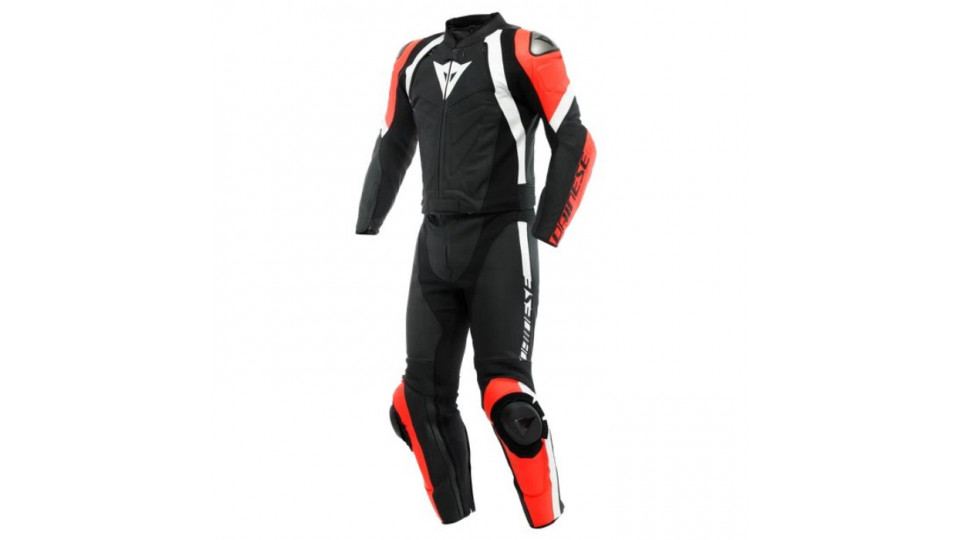 Dainese Avro 4 Leather 2Pcs Suit 54G Black Red White