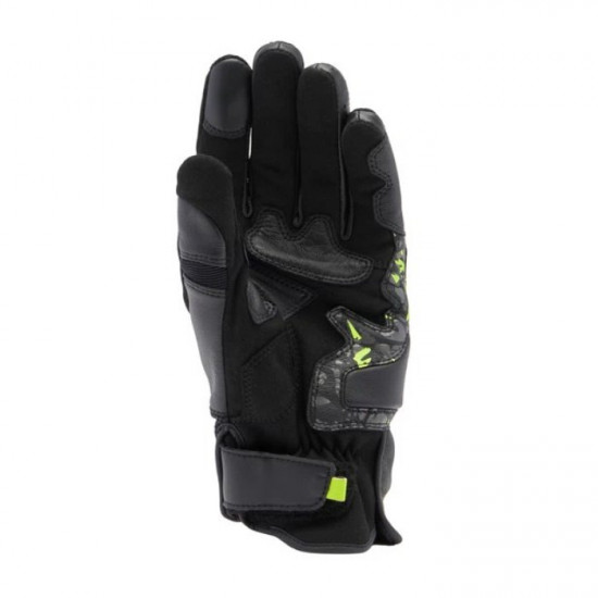 Dainese Mig 3 Uni Leather Gloves P18 Black Anthracite Yellow Mens Motorcycle Gloves - SKU 915/1815934P1801