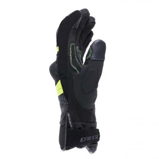 Dainese Fulmine D-Dry Gloves 95L Black Yellow Mens Motorcycle Gloves - SKU 915/181000995L01