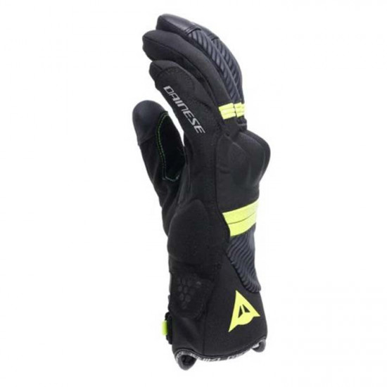 Dainese Fulmine D-Dry Gloves 95L Black Yellow Mens Motorcycle Gloves - SKU 915/181000995L01