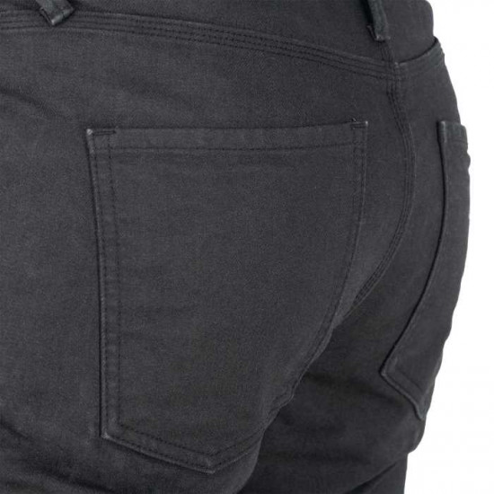 Oxford Original Approved AA Jean Slim Mens Black Wash Short Motorcycle Jeans - SKU DM2291013030