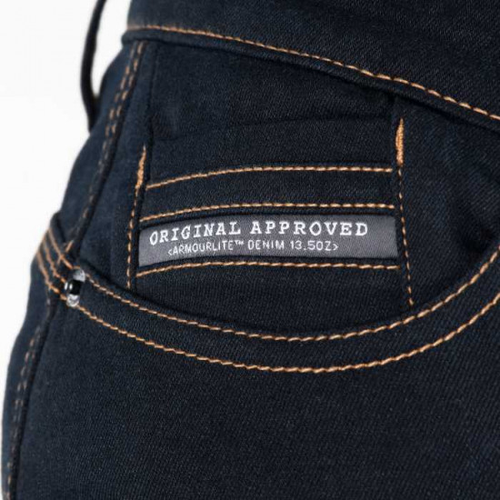 Oxford OA AA Super StreTech Ladies Jean Indigo Long Motorcycle Jeans - SKU DW229602L10