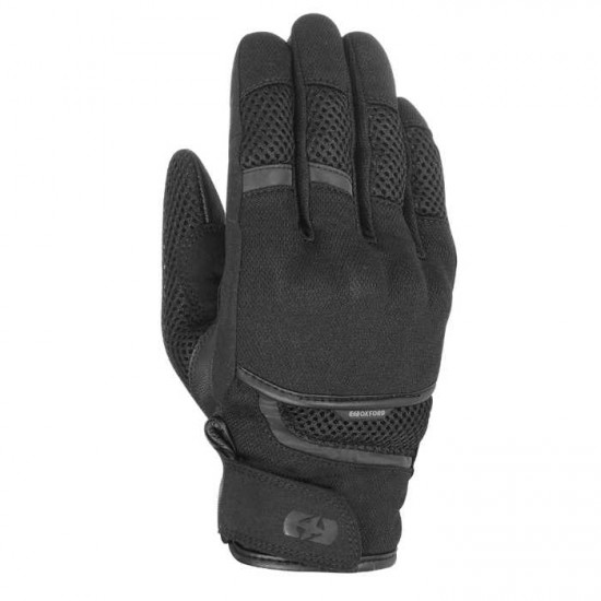 Oxford Brisbane Air Mens Short Summer Stealth Black Mens Motorcycle Gloves - SKU GM1811012XL