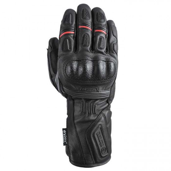 Oxford Mondial Long Mens Glove Tech Black Mens Motorcycle Gloves - SKU GM1962012XL