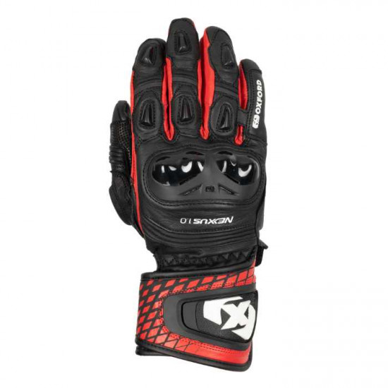 Oxford Nexus Mens Glove Black White Red Mens Motorcycle Gloves - SKU GM2231022XL