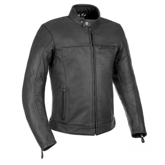 Oxford Mens Walton Leather Jacket Black Mens Motorcycle Jackets - SKU LM1703012XL