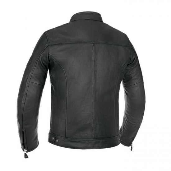 Oxford Mens Walton Leather Jacket Black Mens Motorcycle Jackets - SKU LM1703012XL