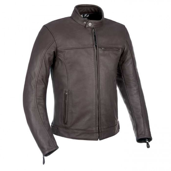 Oxford Walton Mens Leather Jacket Brown Mens Motorcycle Jackets - SKU LM1703022XL