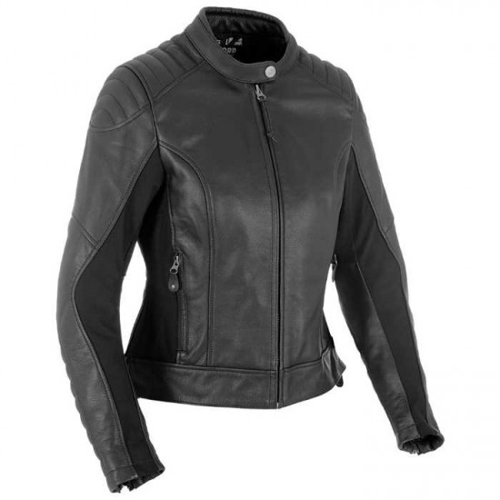 Oxford Beckley Ladies Leather Jacket Black Mens Motorcycle Jackets - SKU LW17010110