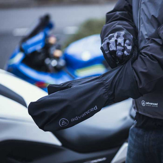 Oxford Rainseal Pro Over Glove Black Mens Motorcycle Gloves - SKU RM2141012XL