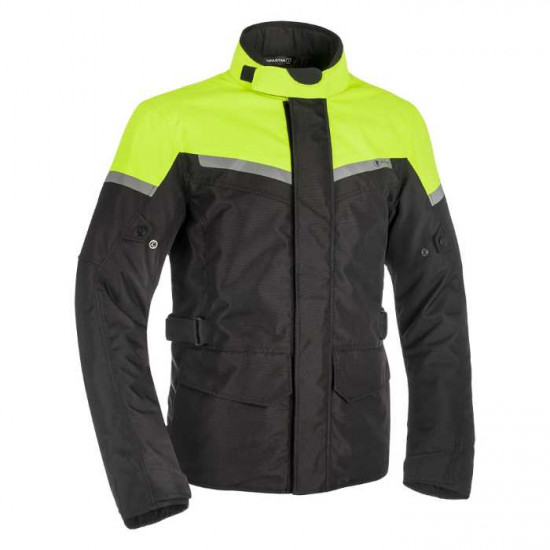 Oxford Spartan Long WP Mens Jacket Black Fluo Mens Motorcycle Jackets - SKU SM2101022XL