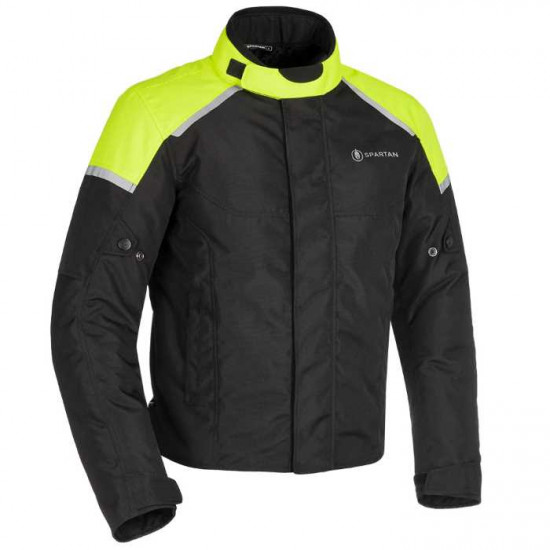 Oxford Spartan Short WP Mens Jacket Black Fluo Mens Motorcycle Jackets - SKU SM2102022XL