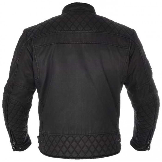 Oxford Hardy Wax Black Jacket Mens Motorcycle Jackets - SKU TM1802XL