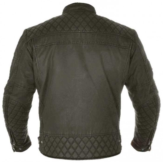 Oxford Hardy Wax Olive Jacket Mens Motorcycle Jackets - SKU TM1812XL