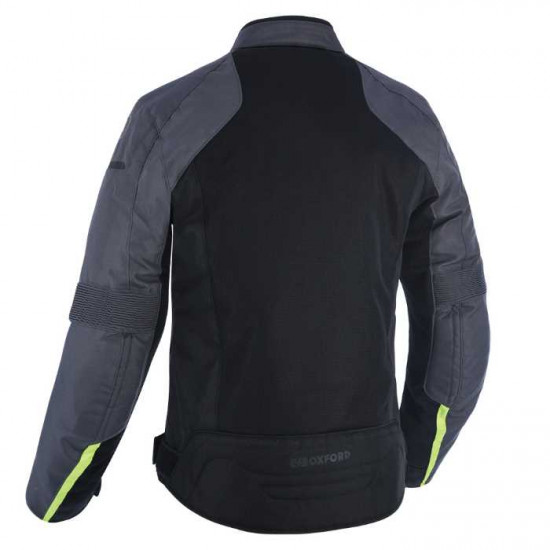 Oxford Delta 1.0 Mens Air Jacket Black Grey Fluo Mens Motorcycle Jackets - SKU TM1932023XL