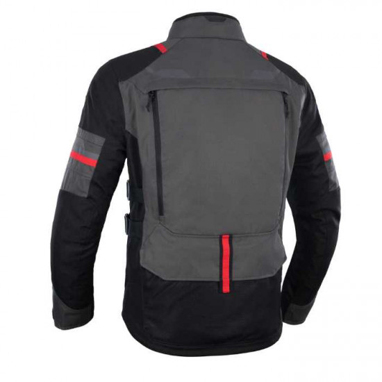 Oxford Rockland Mens Jacket Charcoal Black Red