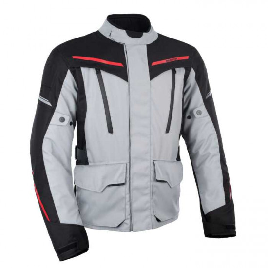 Oxford Metro 2.0 Mens Jacket Grey Black Red Mens Motorcycle Jackets - SKU TM2221022XL