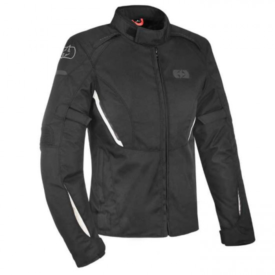 Oxford Iota 1.0 Ladies Jacket Tech Black White Ladies Motorcycle Jackets - SKU TW19310210